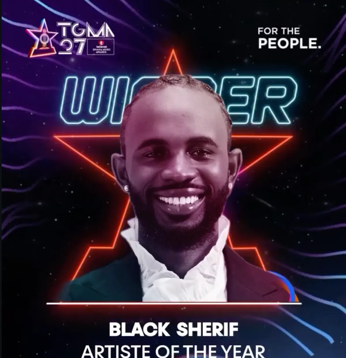 At 24, Black Sherif becomes TGMA's youngest two-time Artiste of the Year winner